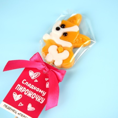 Lollice on a stick "Sweet cake", with a taste of peach, 25 g.-3