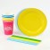 A set of paper utensils “Happy Birthday”: 6 glasses, 6 plates, tubes