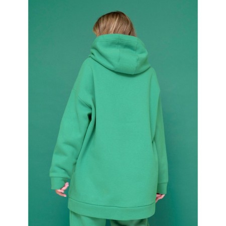 Female hoodies, size m, green color-1