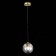 Suspension EVOLUCE. Sle1097-303-01. Scorze. 1x60 watts, E27, 15x15x37 cm, matte gold color