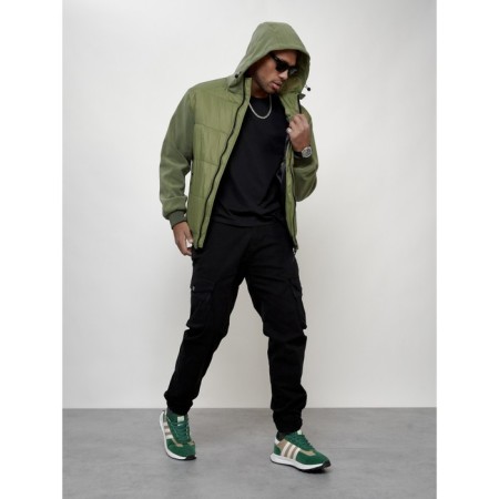 Sports male jacket, size 50, green color-8