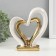 Souvenir ceramics "woven hearts" white with gold 5.5x17.5x19.5 cm
