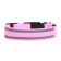 Collar with backlight double strip size m, Osh 40-48 x 2.5 cm 3 glow mode pink