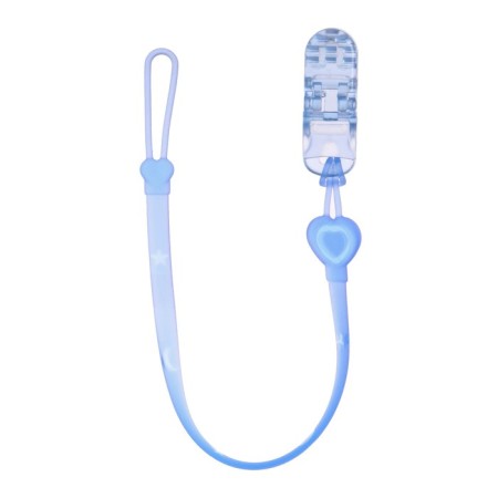 Holder for the nipple - dummy "heart", silicone, blue color-2