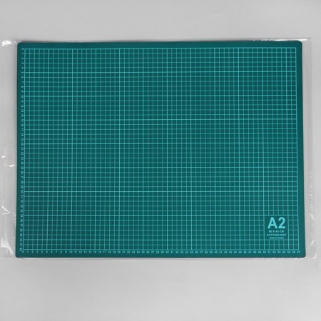 Mat for cutting, 60 × 45 cm, A2, green color, DK-002-2