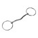 Radio for a horse with a solid gnawing with a rise, the distance between the rings is 140 mm