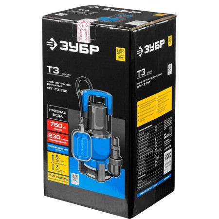 Drainage "Zubble" NPG-T3-750, for dirty water, 750 W, 230 l/min, pressure 8 m-4