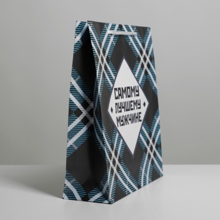 Gift Package Laminated, packaging, “The best man”, ML 21x 25 x 8 cm-3