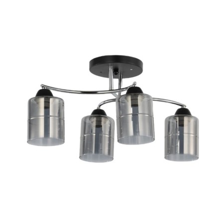 Lamp Ceiling Economy Highlight 12206/4BK+CR GR, 4x60W, E27, 25x34x54 cm, color chromium