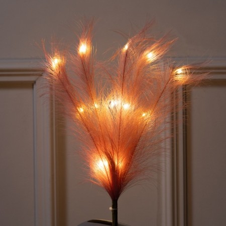 Branch LED dusty rose, 56 cm, 15 LED, AAX2 batteries (not complete), warm white glow-1