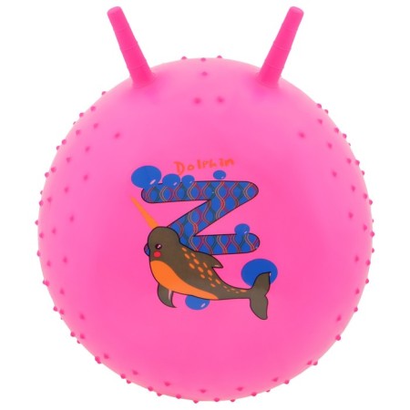 The bunch of a jump with horns "Happy Smiles", Massage, D = 45 cm, 350 g, mix-8