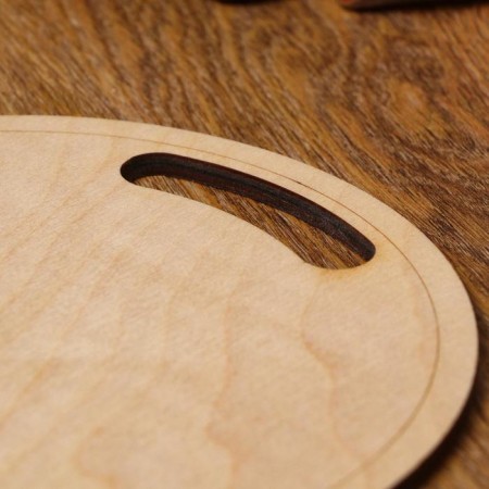 The board is cut and serving two -sided, round, cutting handle, 20 × 20 × 0.6 cm-1