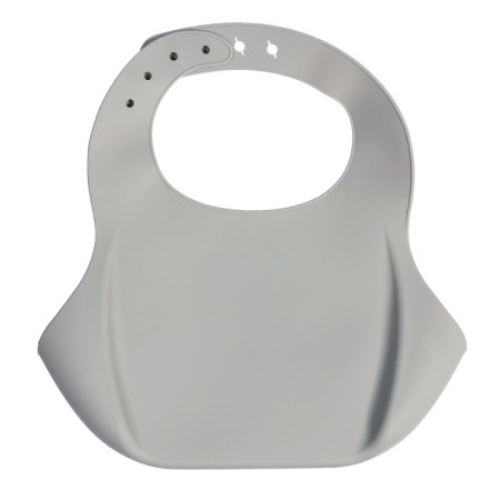 Bibslate for feeding "Elephant", silicone, with pockets, color gray color-2