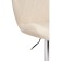 Barrier stool Porch metal/eco -leather, chrome/beige 47x53x89 cm