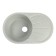 Sin for a kitchen made of Zein 110/Q10, 730 x 450 mm, oval, overflow, light gray color