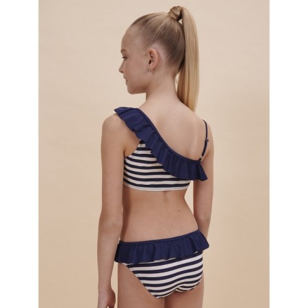 Bathing suit for girls, height 128-134 cm, dark blue color-1