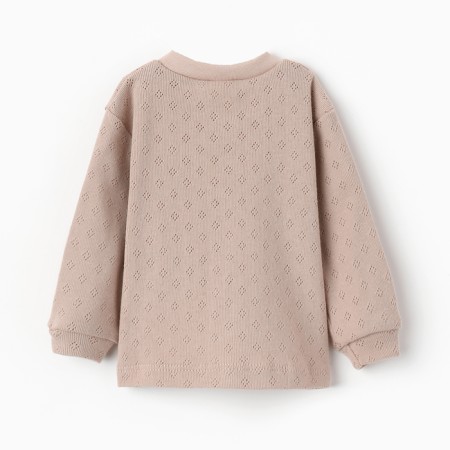 Children's blouse with long sleeve, beige color, height 56-3