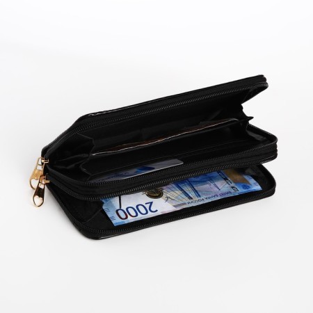 Women's wallet on lightning, black color-3