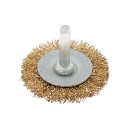Metal brush for a tundra drill, with a hairpin, flat, 50 mm