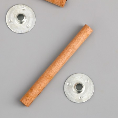 A candle wick with a metal holder is a round 0.6x6.5 cm-2
