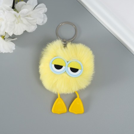 Fluffy on the “hard worker” ring yellow 7.6x6x6 cm-1
