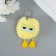 Fluffy on the “hard worker” ring yellow 7.6x6x6 cm