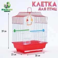 Poultry cell equipped BD-1/4F, 30 x 23 x 39 cm, red (packing 12 pcs)