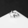 Earring Kaff "Star" is five -pointed, gray color in silver