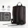 City backpack on a zipper, 2 pockets, with USB, brown color