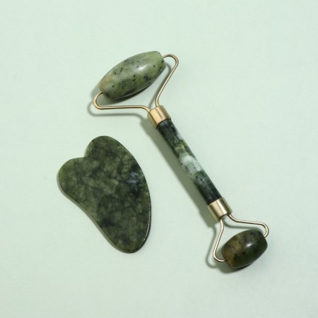 Massage set "Guasha", 18.5 × 10.5 × 2.5 cm, emerald color-3