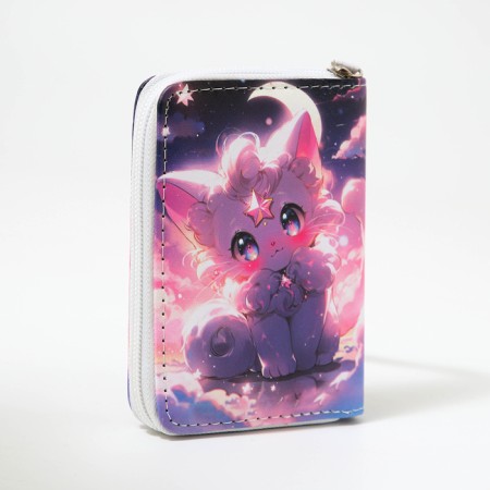 Children's wallet with lightning, lilac color-1