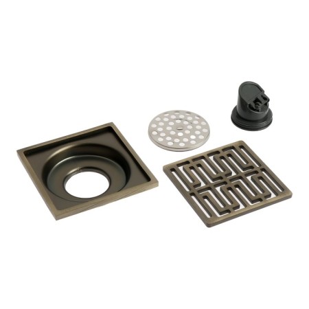 Zein gap, 100x100 mm, vertical, d = 32 mm, stainless steel, antique bronze-6