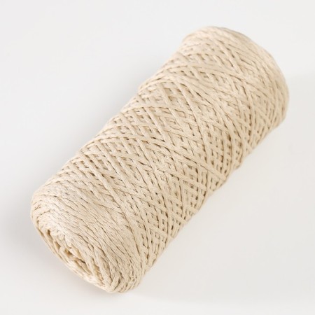 Knitting cord 100% polyester 1mm 200m/75 ± 10g (03-light-beige)-1