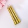 Set of candles of twisted, 1.5x 15 cm, 3 pieces, gold blister