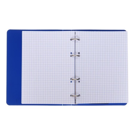 Notebook on rings A5 80 sheets in Calligrata cage blue, plastic cover, offset unit-5