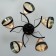 Adelela chandelier 5he27 40W black-gold 65x65x26 cm Bayerlux