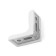 Furniture corner of the tundra, with a decorative lining, 26x26 mm, white