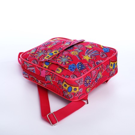 Baby backpack on lightning, external pocket, pink color-4