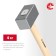 Sledgehammer forged bison 20112-4, long wooden handle 550 mm, 4 kg