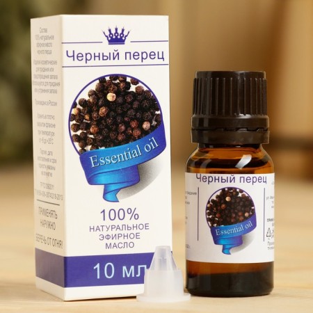 Essential oil "Black Pepper", a bottle-boiler, annotation, 10 ml