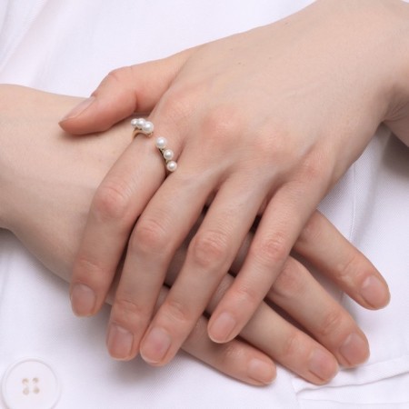 Ring Xuping meeting, beads, color gold, size 17-1