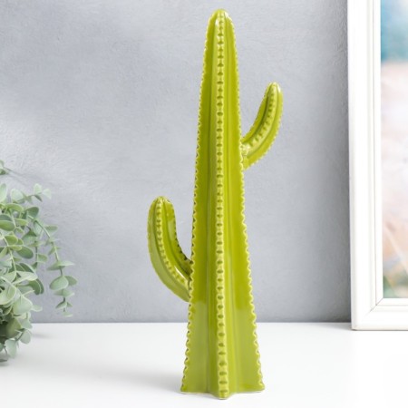 Souvenir Ceramics "Cactus Cereus" Green 6.3x12.5x34.5 cm-3