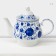 Service Ceramic Tea Dolyana "Russian Disor", 13 items on a stand: 6 cups 210 ml, 6 saucers, kettle