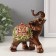 Polystone souvenir "Caramel elephant in the red-golden blast with ruby" MIX 14x11.5x6 cm