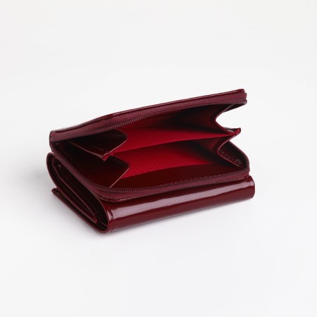 Women's wallet with lightning, burgundy color-2