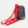 Baby backpack on a zipper, a reflective strip, gray color