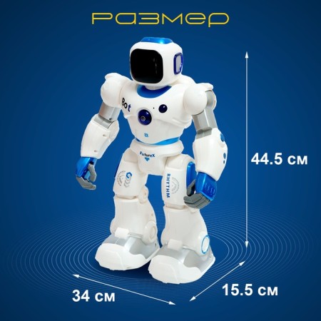 Karl robot, on the radio control, interactive, light, sound effects, works from the battery-1