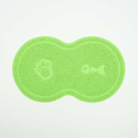 2-in-1 rug for a bowl/toilet for animals two circles, 47 x 26 cm, green-2