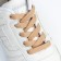 Flat laces 7 mm, 160 cm, beige color, steam