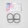 The half -ring for bags is double, d = 25 mm, thickness - 2.5 mm, 2 pcs, silver color